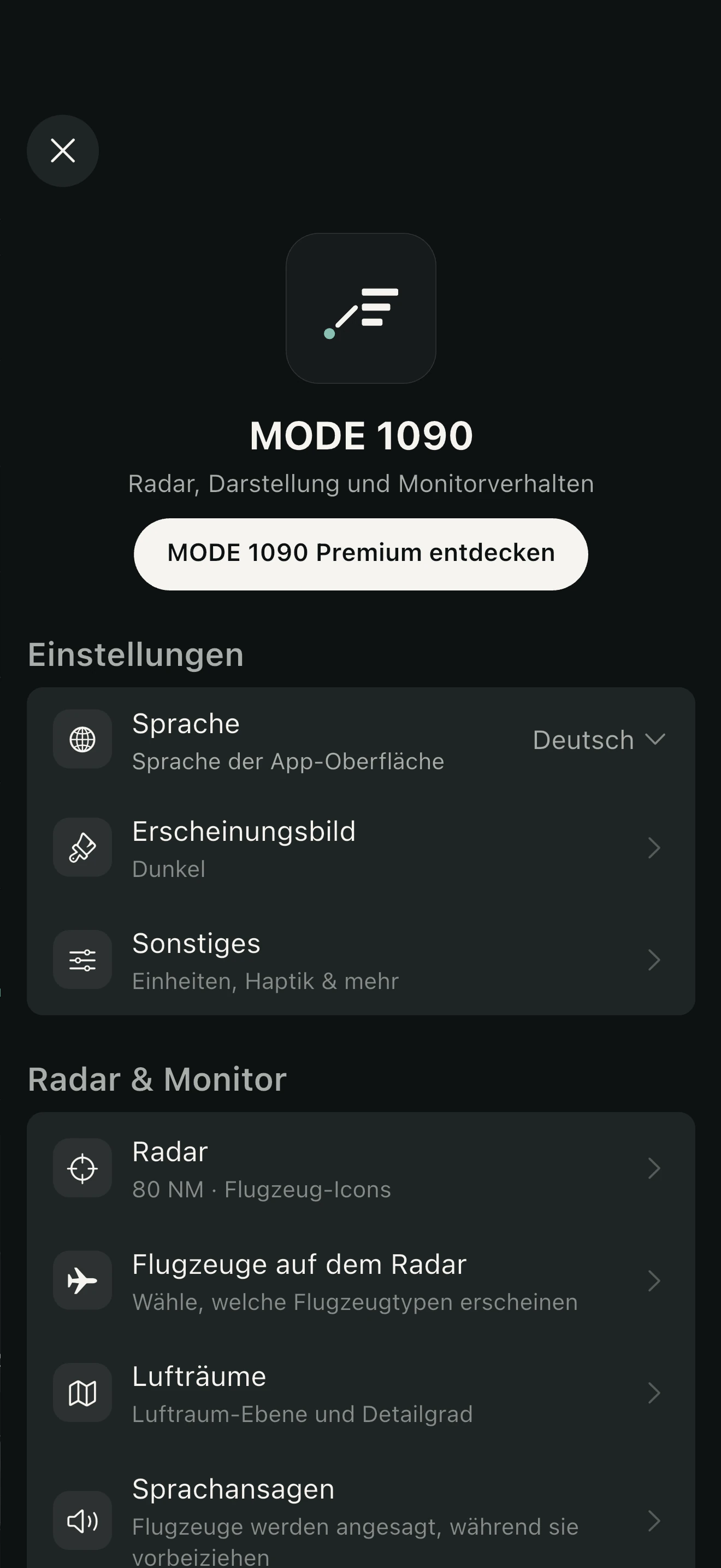 MODE-1090-Einstellungen auf dem iPhone