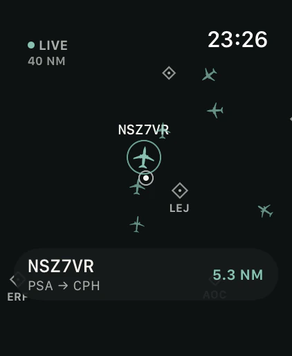 MODE 1090 radar on Apple Watch Ultra