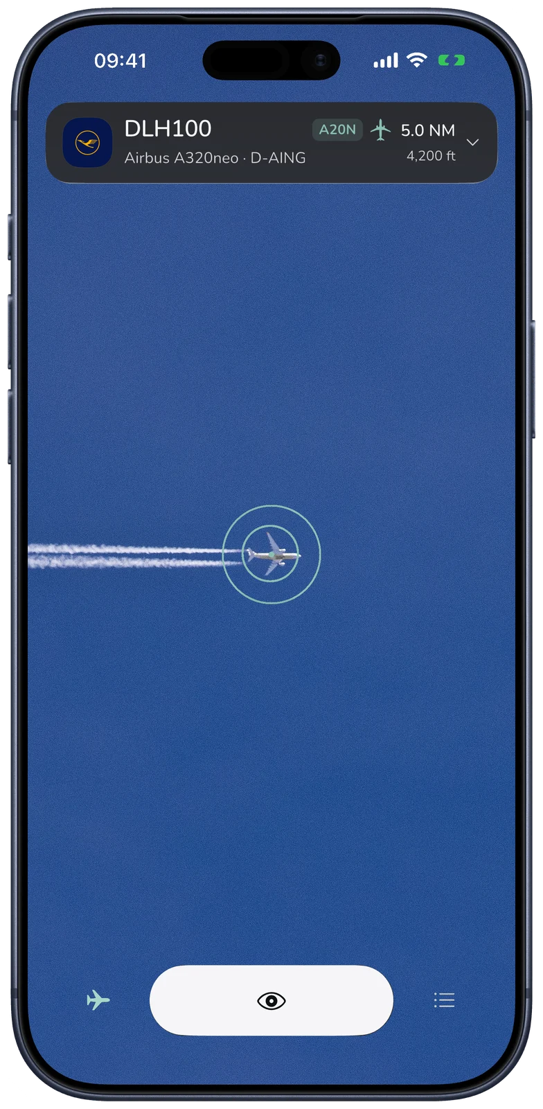 Scanner demonstration with a real photograph of a distant aircraft