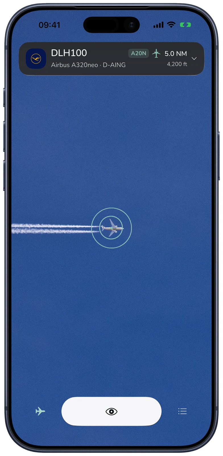 Scanner demonstration with a real photograph of a distant aircraft