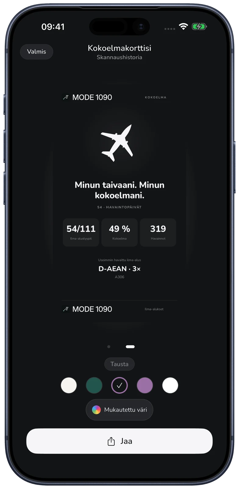 MODE 1090 · Kokoelmakorttisi