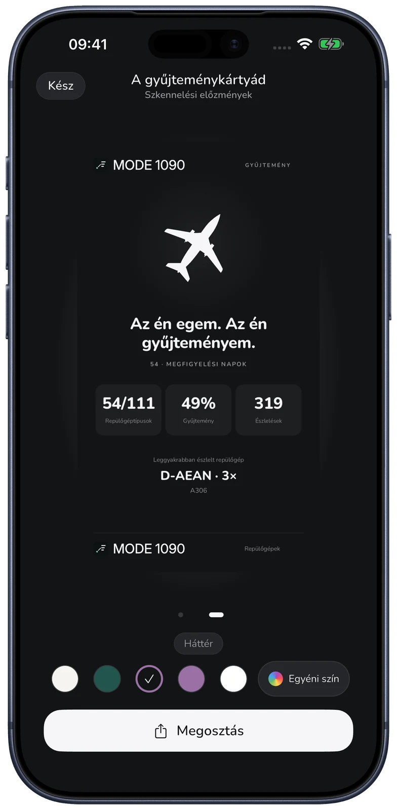 MODE 1090 · Gyűjteménykártyád