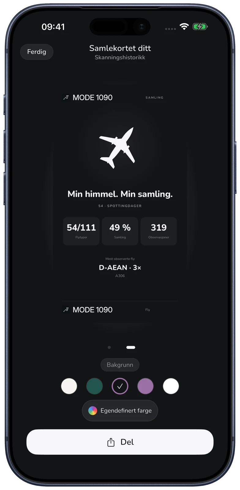 MODE 1090 · Samlingskortet ditt